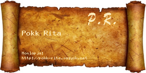 Pokk Rita névjegykártya